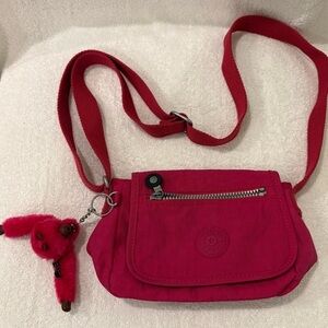 Kipling Pink Crossbody Bag adjustable strap all ages